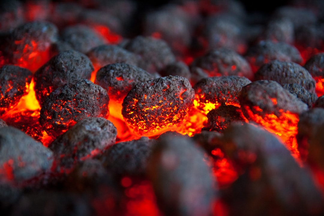 Close detail of charcoal structure, where density shows