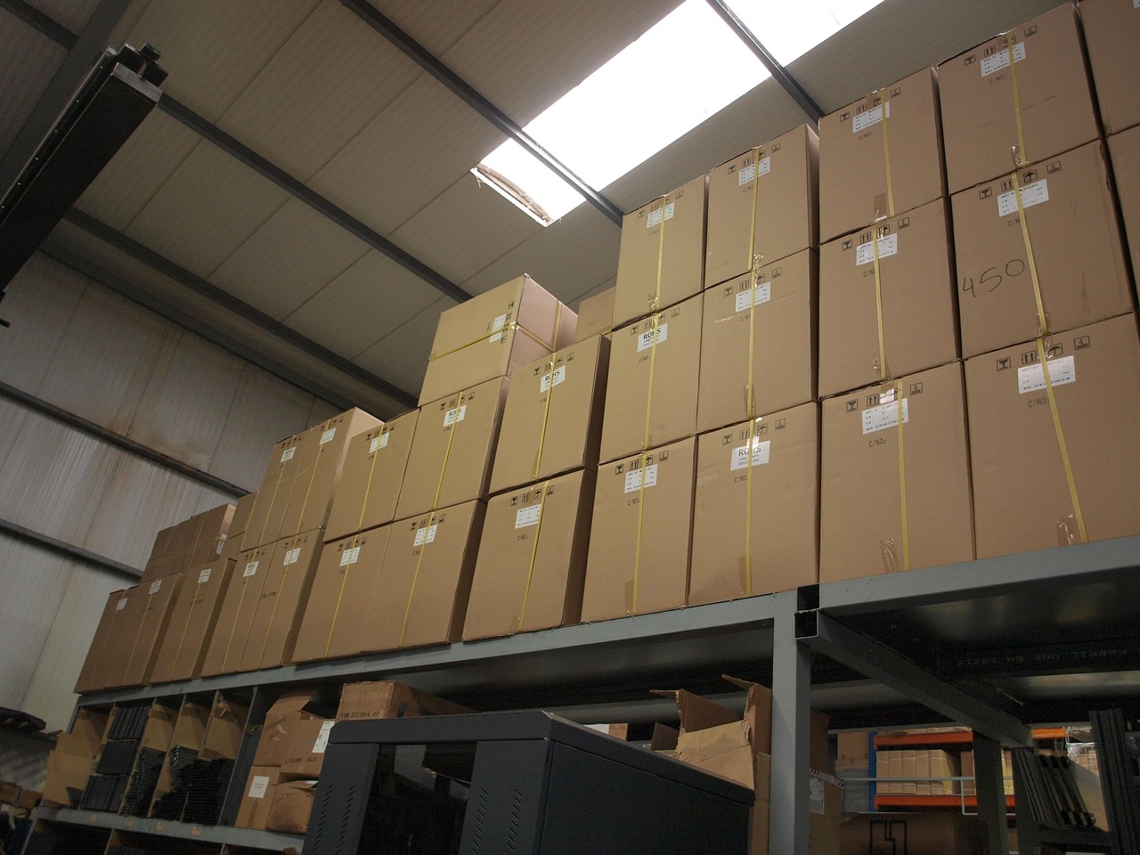 Packaged and labelled stock staged for a private label order