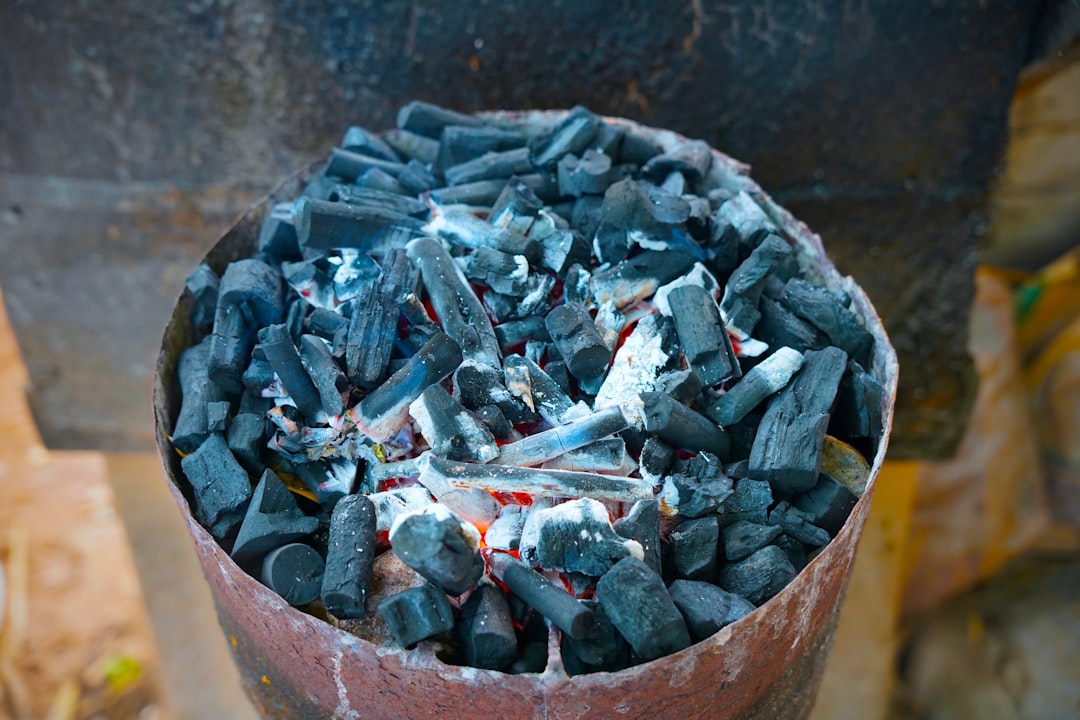 White binchotan charcoal sticks graded for restaurant use