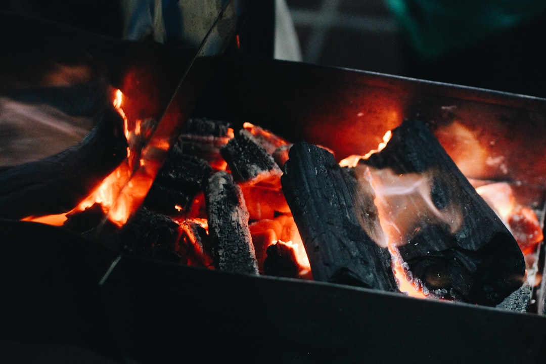Charcoal caught and burning through, what the chimney method is aiming for