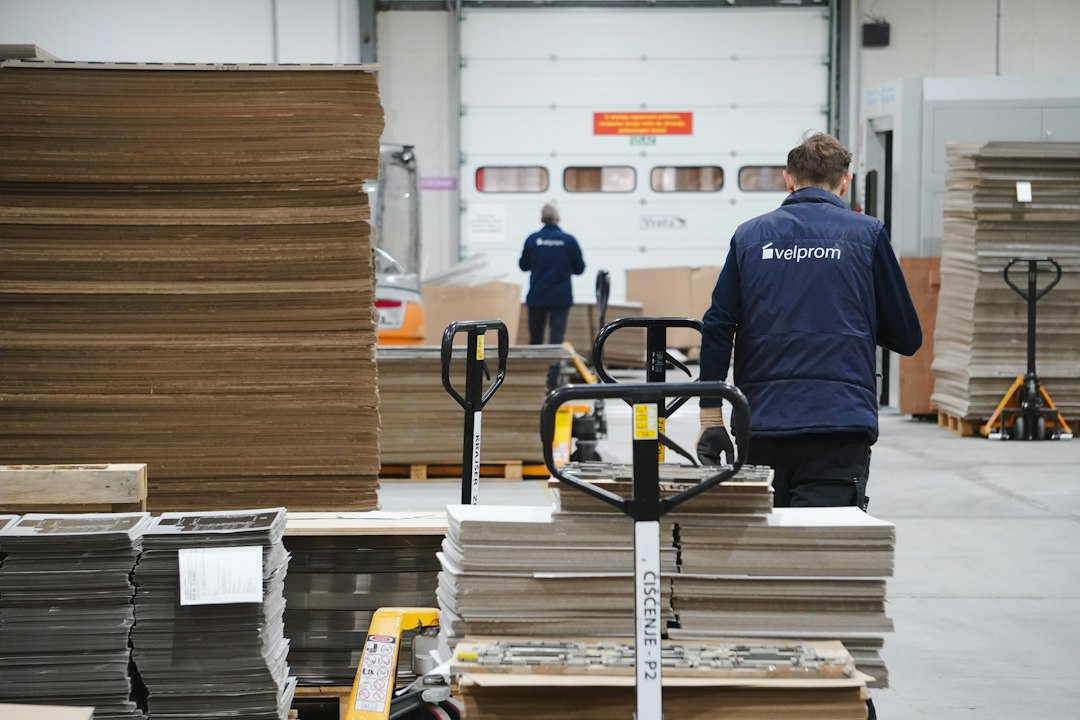 Packaged and labelled stock staged for a private label order