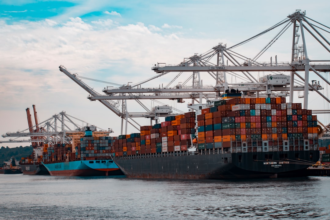 Container ships at berth under gantry cranes, where a shipment either matches its documents or does not