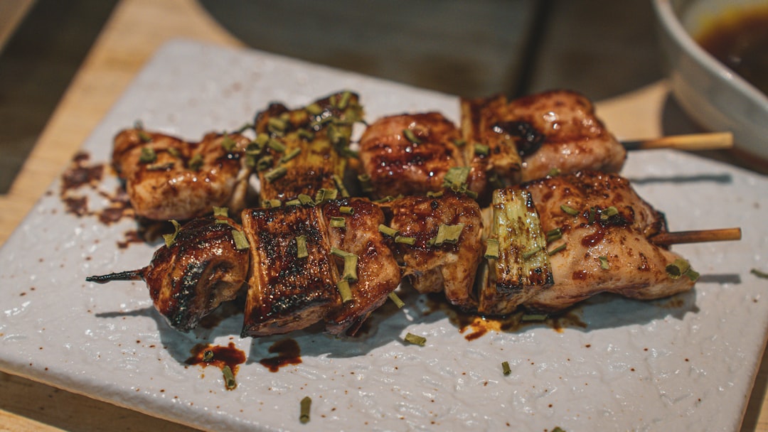 Grilled skewers off a charcoal fire, the cooking style that justifies the higher price